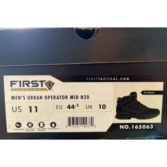 First Tactical Urban Operator Men's Mid H2O Waterproof Boots Size 11 - Picture 9 of 9